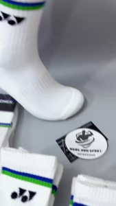 Yonex White mixed color badminton socks thick anti-slip socks with beautiful color combination