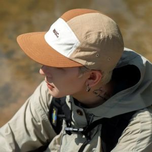 Japanese 5 Panel Patchwork Color Hip Hop Skateboard Baseball Caps Summer Sun Protection Outdoor  Quick Dry Camping Street Cap