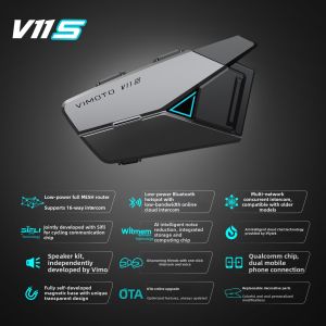 Vimoto | Motorcycle Helmet Bluetooth Earphones for Full or Open Face