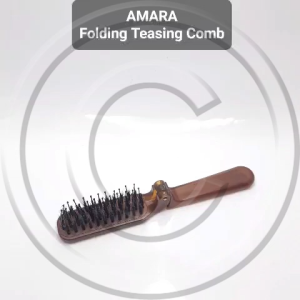AMARA Folding Teasing Comb | Sisir Rambut Lipat Praktis Elegan Profesional | Blow Styling Travel -CO