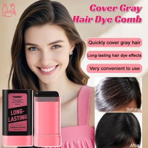 Cover Gray Hair Dye Comb Instant Hair Coloring Stick Waterproof And Sweat-Proof Hair Dye Brush Doesnt Hurt Hair