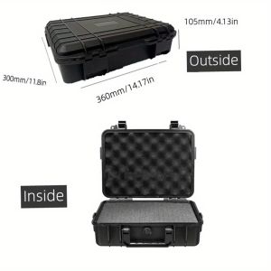 1pc Waterproof Hard Carry Case Bag Tool Case With Pre-cut Sponge Storage Box Safety Protector Organizer Hardware Toolbox Impact