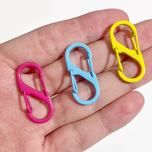 Beadia Carabiner Clip 13x32mm 4pcs Warna Warni | Kait Kepiting untuk Gantungan Kunci Tas Kalung Dog Chain | Aksesori DIY Kekinian