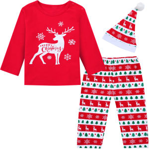 Baby Boys Christmas Clothes Toddler Green Elf Outfit Infant New Year Gift Costume Girl Long Sleeved Cartoon Xmas Cosplay 3 Pcs