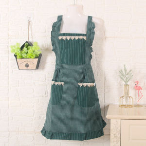 Hanging Pastoral Style Cotton Cute Anti-Fouling Lace Apron