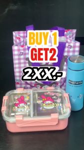 กล่องข้าวสแตนเลส กล่องใส่อาหาร ลายการ์ตูน ชั้นเดียว ปิ่นโต เอลซ่า โดเรม่อน คิตตี้ รับฟรี!! กระบอกน้ำ พร้อมส่ง