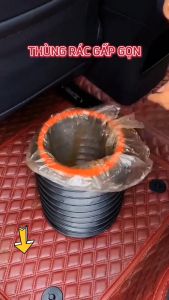 Xô nhựa lò xo gấp gọn 4 lít đa năng Trên Ô Tô