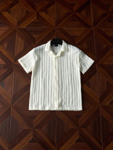 ZHUOCAN | Hollow Design Striped Breathable Loose Shirt