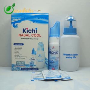 Bình rửa và muối rửa mũi xoang Kichi Nasal Cool