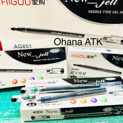 [1 PACK] PROMO PULPEN GEL AIGOU ZUIXUA NEW JELL ISI 12pcs-PULPE