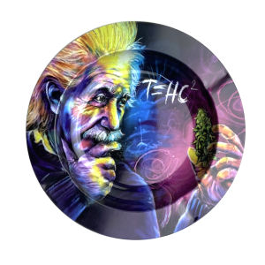 Round Cigarette Ashtray Tobacco Herb Metal Rolling Tray Smoking Accessories Bar Cigar Creative Personality Mens Gadgets