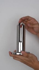 16cm Spigot Bulat Spigot Kaca Stainless Steel Spigote Tiang Railing Braket Jepit