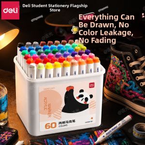 deli | Toxic-free Soft Nib Suitable for Students and Toddlers Acrylic Markers