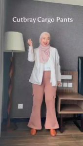 Cutbray Cargo Scuba Premium Fit XXL - Celana Cutbray Scuba Kantong Samping High Quality - Celana Panjang Cargo Cutbray Stretch Highwaist - Celana Wanita Kasual Cargo Cutbray Polos Terbaru