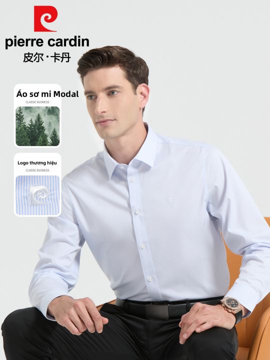 Pierre Cardin | Áo sơ mi nam dài tay kẻ sọc chống nhăn | Lazada.vn