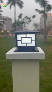 【 2025 NEW 】Solar Gate Pillar Light LED 4 Tricolor Outdoor Lamp Waterproof IP65 Gate Wall Lights Outdoor Pillar Light Lampu Pagar Holder Outdoor Pillar Lights Automatic Sensor Warm White Post Lights Fence Post Garden lights