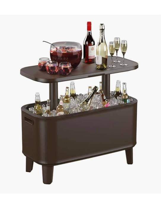 Keter Bevy Bar Cocktailtafel voor buiten, 60 liter Keter Bevy Bar Cocktailtafel voor buiten, 60 liter