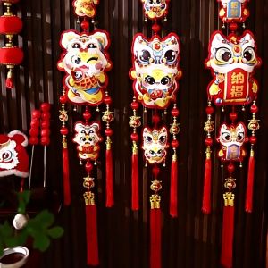 Ekana Year of the Snake Pendant Year Decorations With Bell Chinese Festive Blessing Wind Chime Cute Happy Year Home Hanging Decor