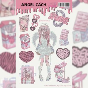 Bộ Nhãn Dán Hoạt Hình DOMI Hàn Quốc Bộ Nhân Vật Cô Gái Dễ Thương Ngọt Ngào Cho Vỏ Điện Thoại DIY Nhật Ký Kế Hoạch Sổ Tay Trang Trí Văn Phòng Phẩm