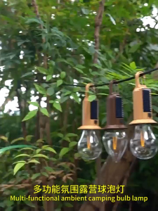 Solar Camping Light Outdoor Portable Waterproof Usb LED Rechargeable Light Tent Camp Light