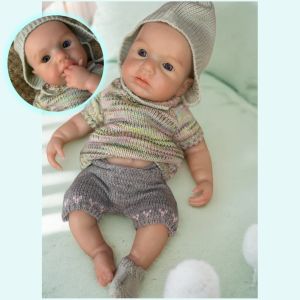 ตุ๊กตาซิลิโคนเด็กผู้หญิงเปิดตา 33 ซม. รุ่นลูลู่ ทาสีแล้ว ปากเปิด สัมผัสนุ่ม ล้างทำความสะอาดได้ เหมือนจริง ทารกแรกเกิด