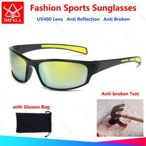 IMPALA QT2025W Retro Style Sunglasses for Men Driving Fishing UV400 Lens Outdoor Sports Eyewear Anti Wind Anti Rain