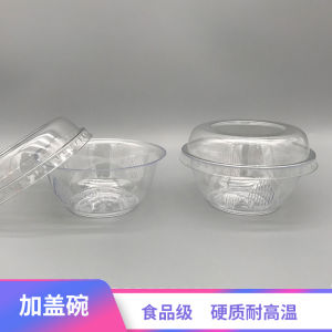 Disposable Hard Plastic Crystal Bowl round Shape Food Grade for Restaurant Family Gathering Outdoor Camping 300ml