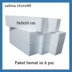 Busa Styrofoam 5x5x20cm Busa Buket Paket 6 pcs