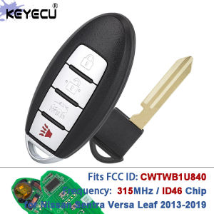 KEYECU CWTWB1U840 285E3-3AA0A 315MHz ID46 Smart Remote Key Fob for Nissan Sentra Versa Leaf 2013 2014 2015 2016 2017 2018 2019