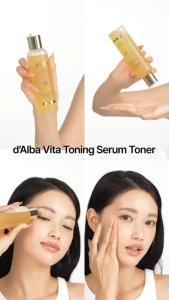dAlba Piedmont Vita Toning Serum Toner(180ml) Moisturizing Brightening Facial Essence Toner Pore Tightening Smooth Wrinkles Fade Dark Spots Even Skin Tone Hydrating Revitalizing Skin Care Toner For Dull Complexion