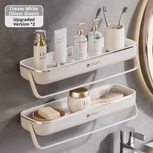 Wall-mounted Drill-free Bathroom Shelf