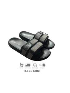 sandal pria wanita slide slip on sendal selop upper tali abu anti licin