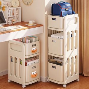 Portable Office Desk Undershelf Book Storage Rack Student Bag Placement Device Mobile Bookcase Organizer Family Storage Tools