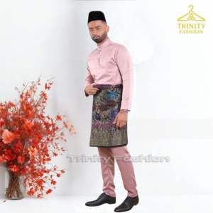 Baju Melayu Satin Slim Fit Tema Raya 2026 | XS–3XL Dewasa | Fabric Satin