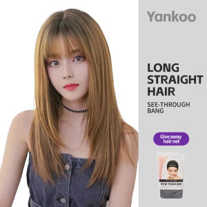 Realistic Layered Bob Wig with Air Bangs for Women - Natural Look