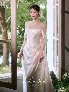 AISHINI | Lightweight High-Quality Custom French Bridal Dress Satin and Acetate