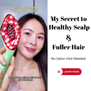 AURA RF + LED Scalp & Hair Therapy Comb Clinically-Proven Scalp & Hair Therapy 98% Report Smoother Hair 95% Achieve Balanced Scalp + Enhanced Growth & Tension Relief