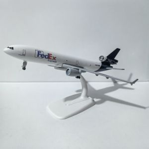 JASON TUTU 20CM Diecast Metal Planes Fedex Express McDonnell Douglas MD-11 Aircraft Model Planel Airplane Collect Gifts ﻿