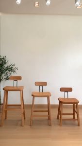 MAAI Design Rezu ที่นั่งสูง 74cm เก้าอี้ นั่งสตูล สไตล์ยี่ปุ่น พนักพิง สไตล์ยี่ปูน