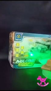Marine corps mutar otomatis 360° mainan mobil tank military mobil tentara militer berjalan