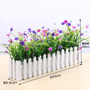 Artificial Flower Fake Flower and Plastic Flower Desktop Corner Covering Emulational Greenery Bonsai Decoration Phalaenopsis Fence Flower Set