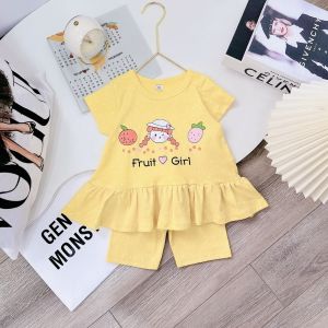 Đồ bộ babydoll bé gái dáng xoè in hình chấm bi
