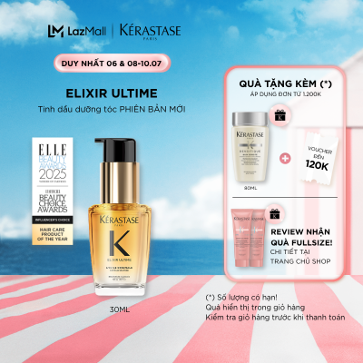 [MỚI] Tinh dầu dưỡng giúp tóc bóng mượt & giảm chẻ ngọn  - Kérastase Elixir Ultime Oil 30ml