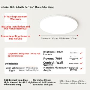 JIANDUN | Edgeless Eye-protective All-spectrum Ceiling Light