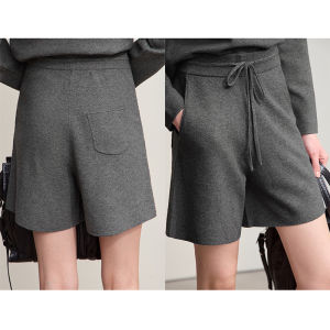 AMII | Simple Casual Sporty Loose Knitted Waist Shorts Female