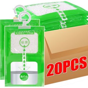 30/20ชิ้น ถุงดูดความชื้นแบบแขวนในครัวเรือน / ถุงอบแห้งลดความชื้น / เครื่องดูดความชื้นในตู้เสื้อผ้า / ถุงป้องกันเชื้อราแบบกันความชื้น