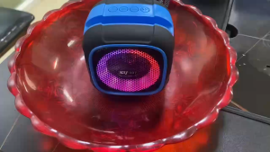 Portable Mini Wireless Bluetooth Speaker with Phone Holder RGB Lighting TF/USB Port Suitable for Home and Outdoor Use