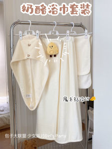 Bộ Khăn Tắm Lớn Ba Món Có Thể Mặc Bộ Khăn Tắm Cặp Đôi Bộ Khăn Tắm Hai Món Bộ Mũ Thấm Nước Cho Phụ Nữ Khăn Tắm Bằng Vải Cotton