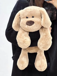 ตุ๊กตาหมา 50/60ซม ตุ๊กตาสุนัขสีน้ำตาล น่ารักมาก พร็อบแต่งห้อง ของขวัญวันเกิด