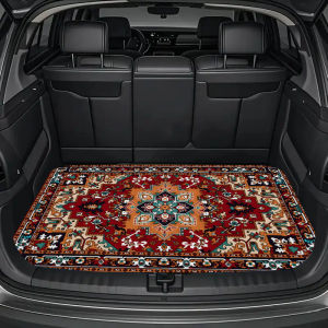 VIKAMA Vintage Persian Pattern Trunk Mat Durable and Non-Slip Trunk Mat Vintage Car Interior Decorative Mat